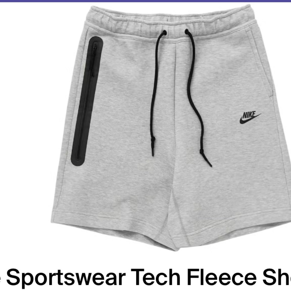 🛑(Sold) Nike Men's Birch Heather Tech Fleece Shorts